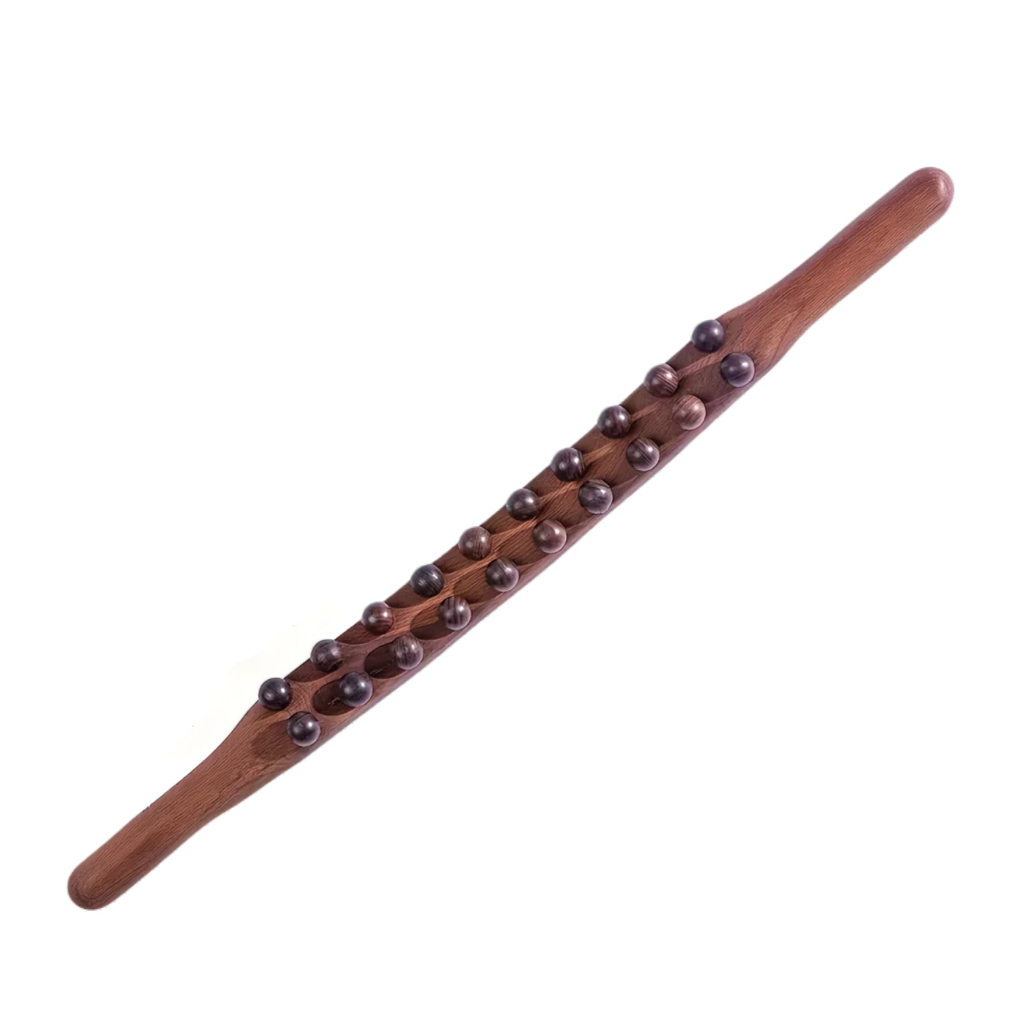 20-Bead Natural Beech Wood Massage Stick β Slim, Sculpt, and Recover Naturally