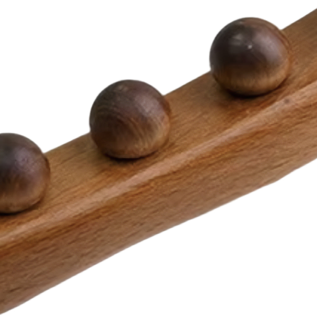 20-Bead Natural Beech Wood Massage Stick β Slim, Sculpt, and Recover Naturally