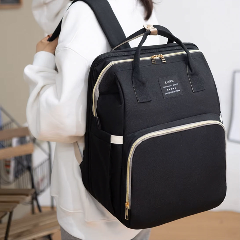 2 in 1 Diaper Bag Backpack & Portable Changing Station