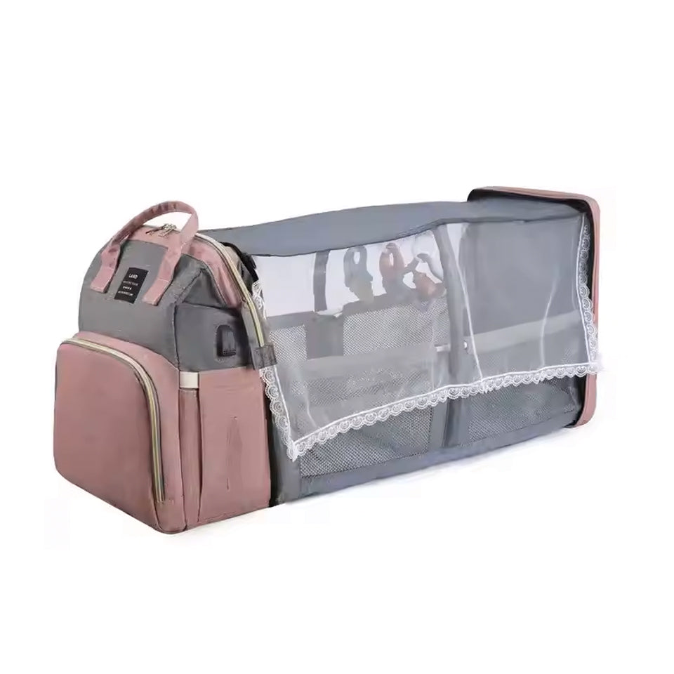 2 in 1 Diaper Bag Backpack & Portable Changing Station