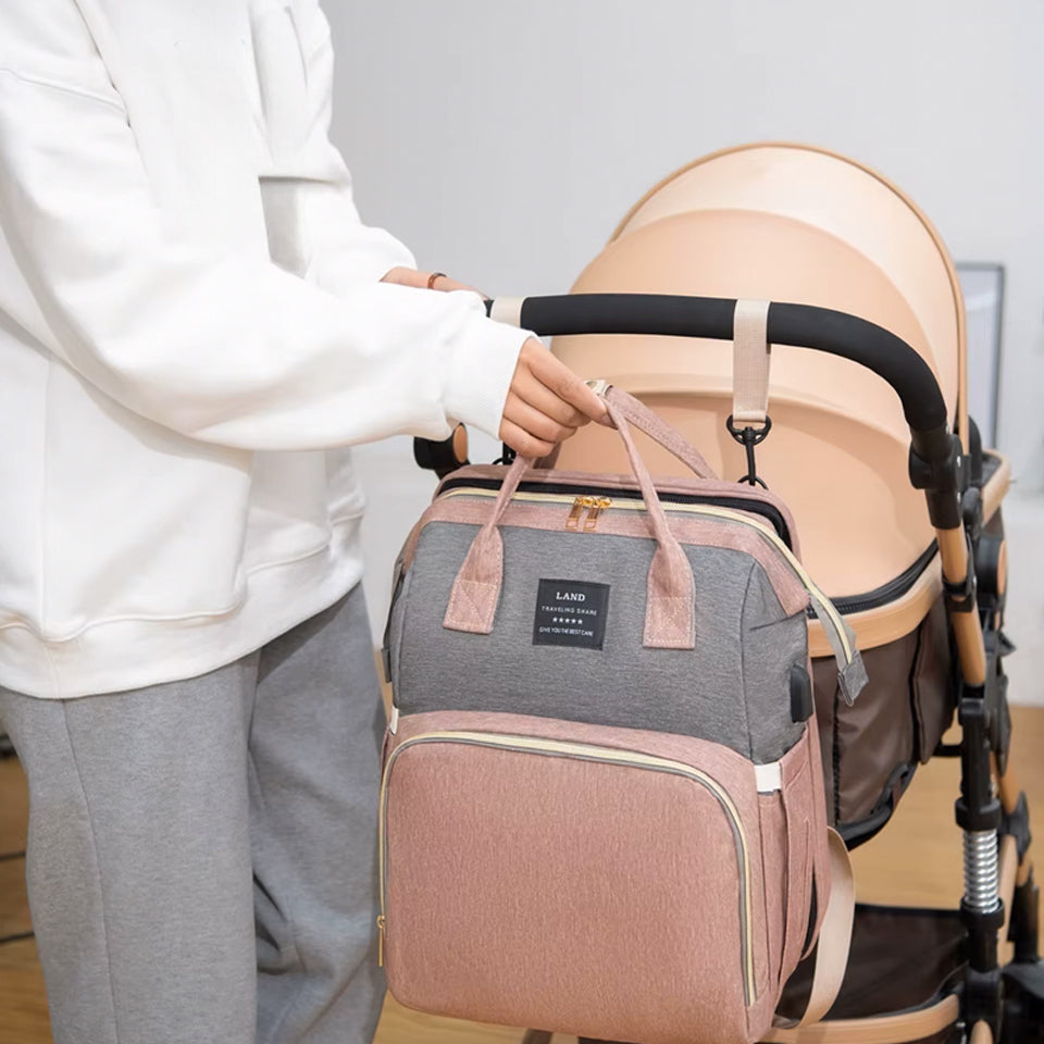 2 in 1 Diaper Bag Backpack & Portable Changing Station