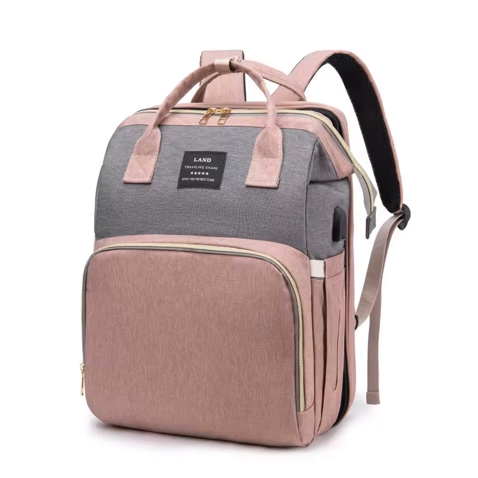 2 in 1 Diaper Bag Backpack & Portable Changing Station