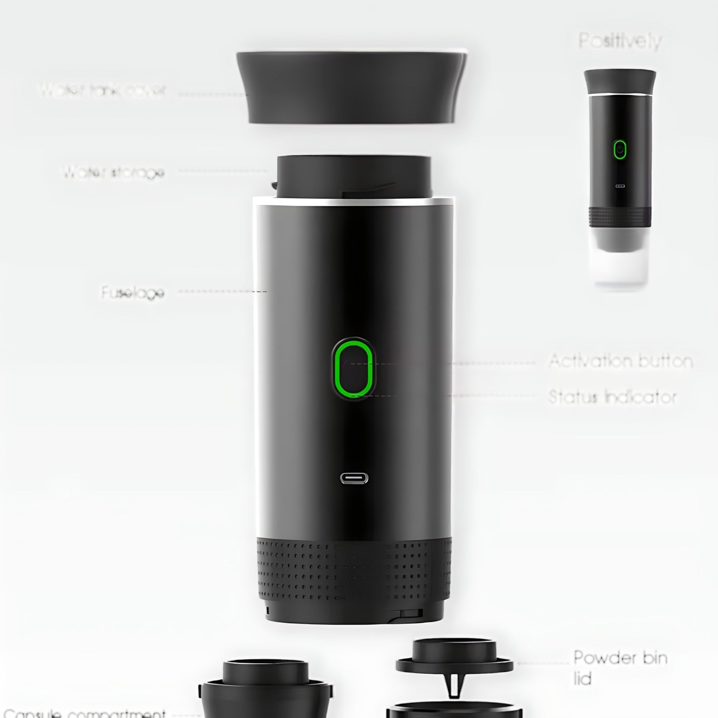 Portable 3-in-1 Espresso Maker – Compact & Travel-Friendly Coffee Machine
