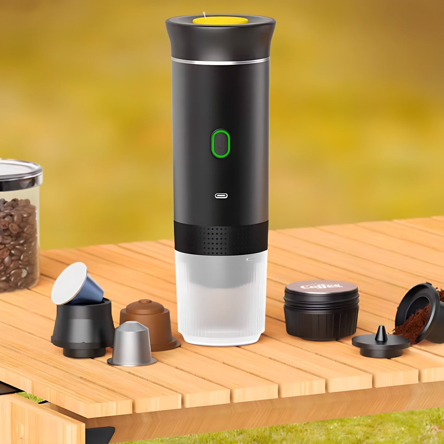 Portable 3-in-1 Espresso Maker – Compact & Travel-Friendly Coffee Machine