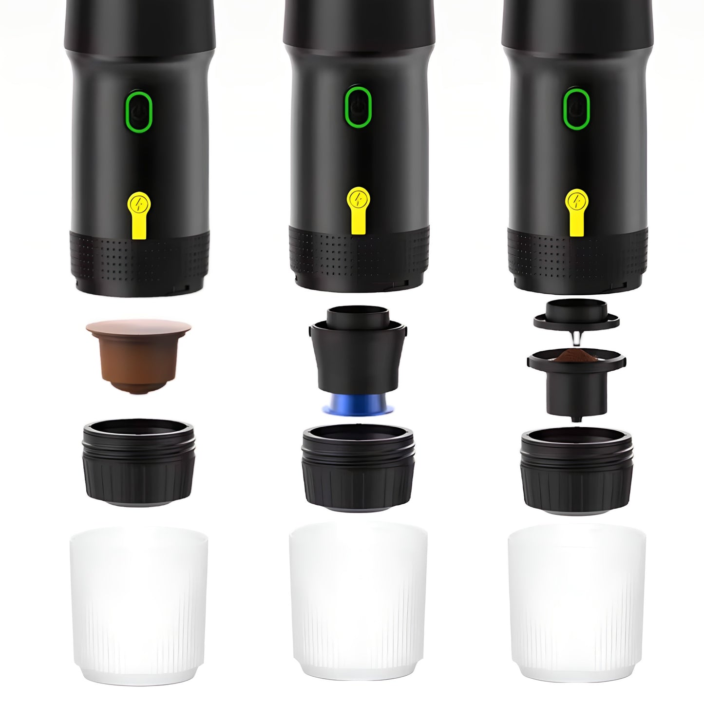 Portable 3-in-1 Espresso Maker – Compact & Travel-Friendly Coffee Machine