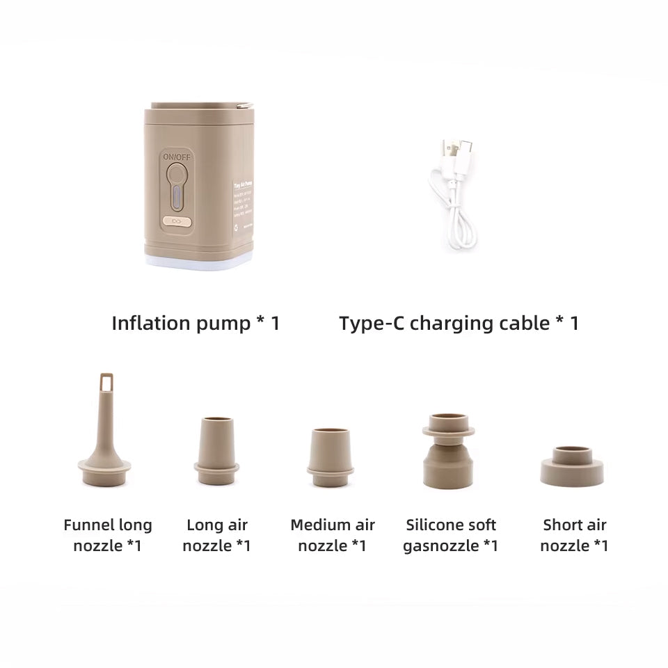 3-in-1 Portable Air Pump – Inflation, Deflation & Camping Light